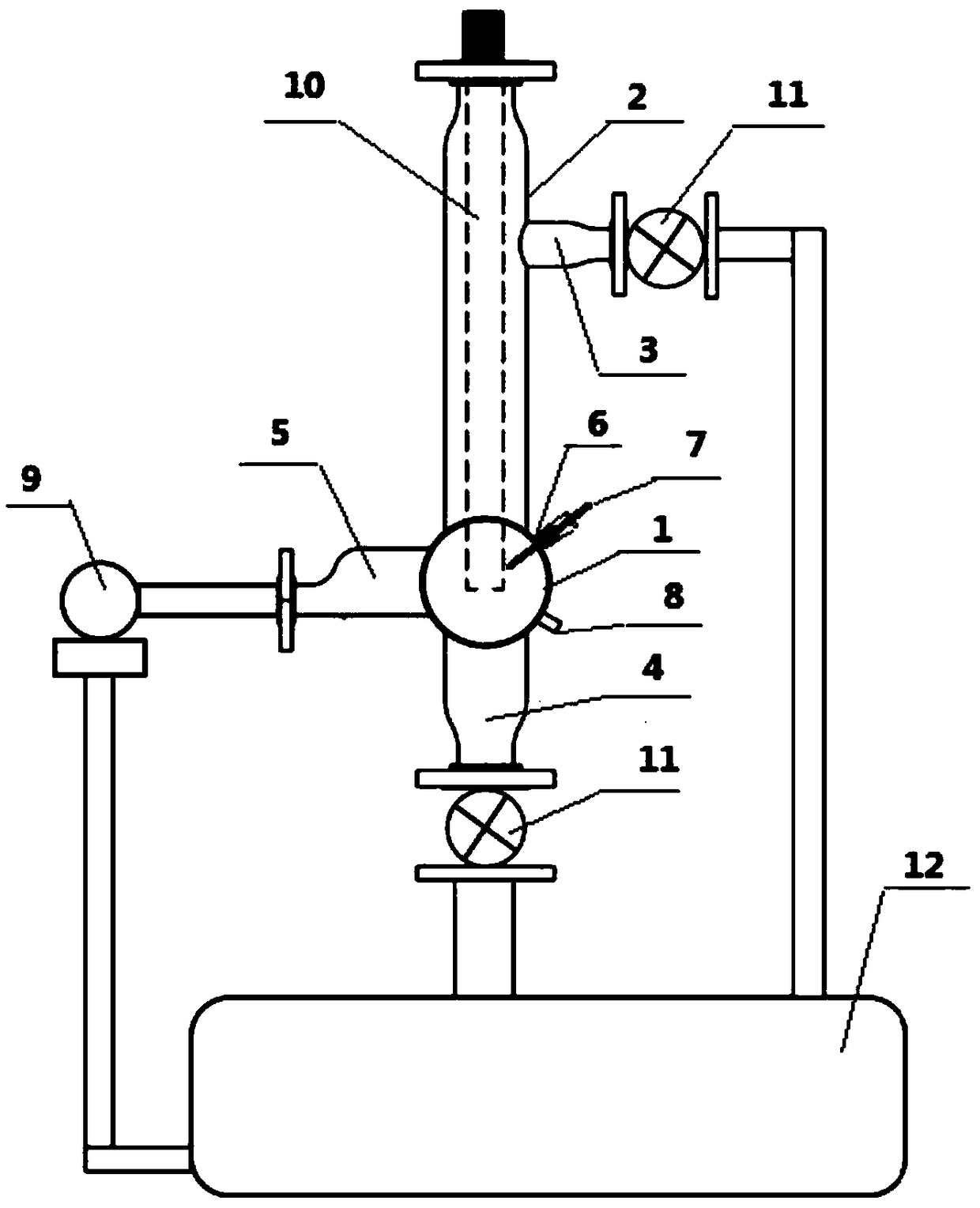 Gas-liquid-solid three-phase reaction bypass monitoring device and application of gas-liquid-solid three-phase reaction bypass monitoring device to storing carbon dioxide mineral