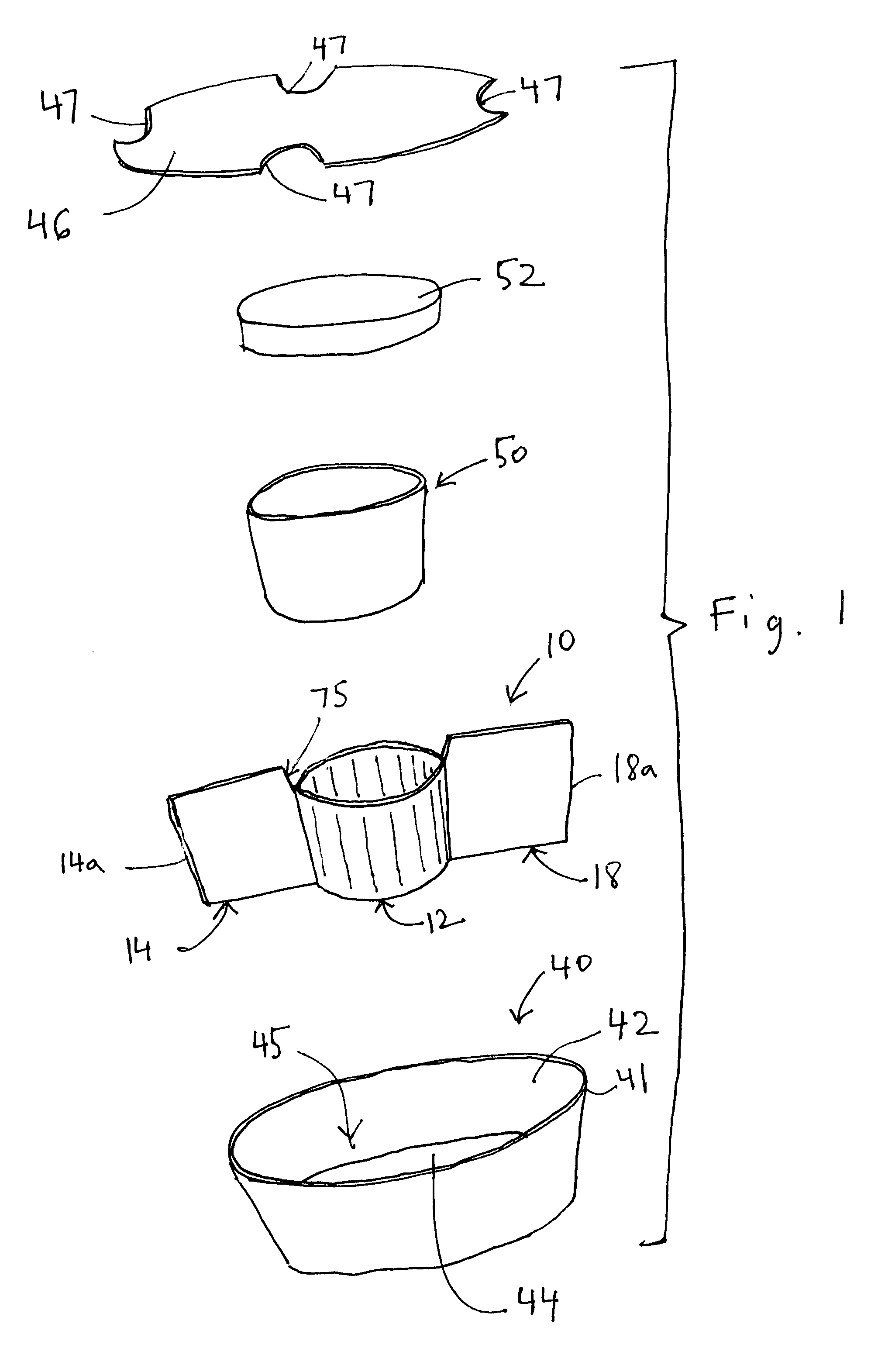 Removable divider for food container