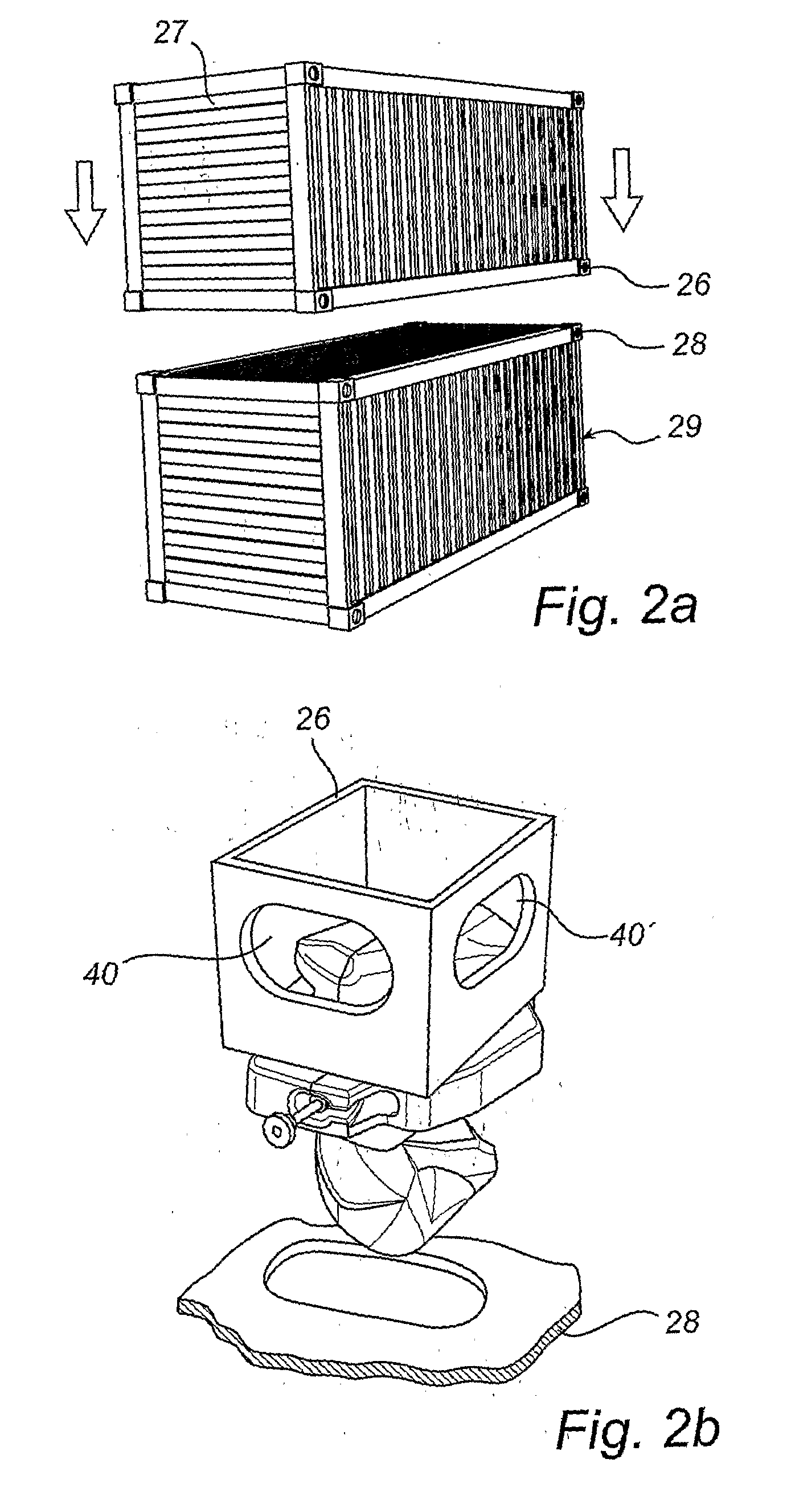 Coupling Device and Method for Enabling Simultaneous Lifting of Two Containers