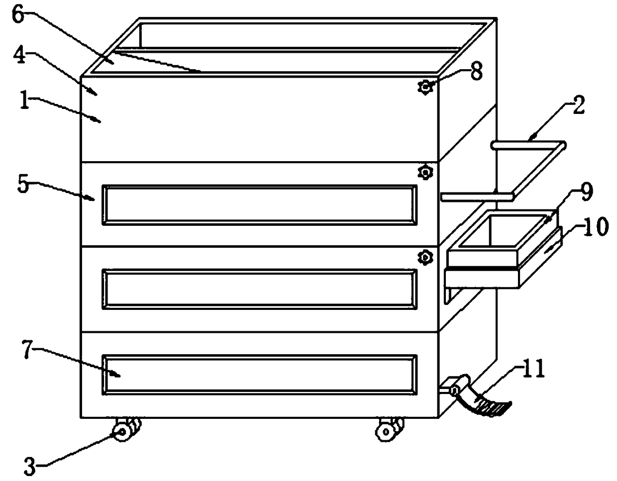 An efficient and safe plugging passenger plane dining cart