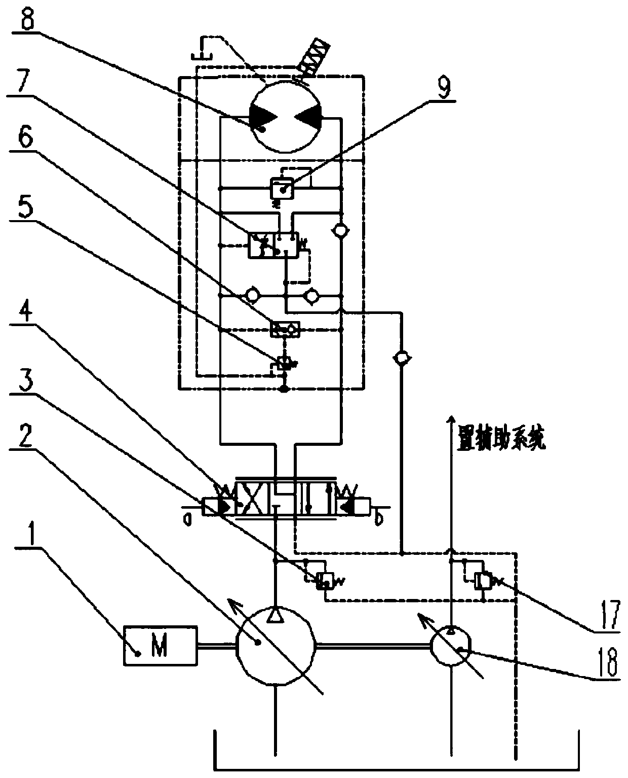 Winching potential energy real-time recycling system and control method thereof