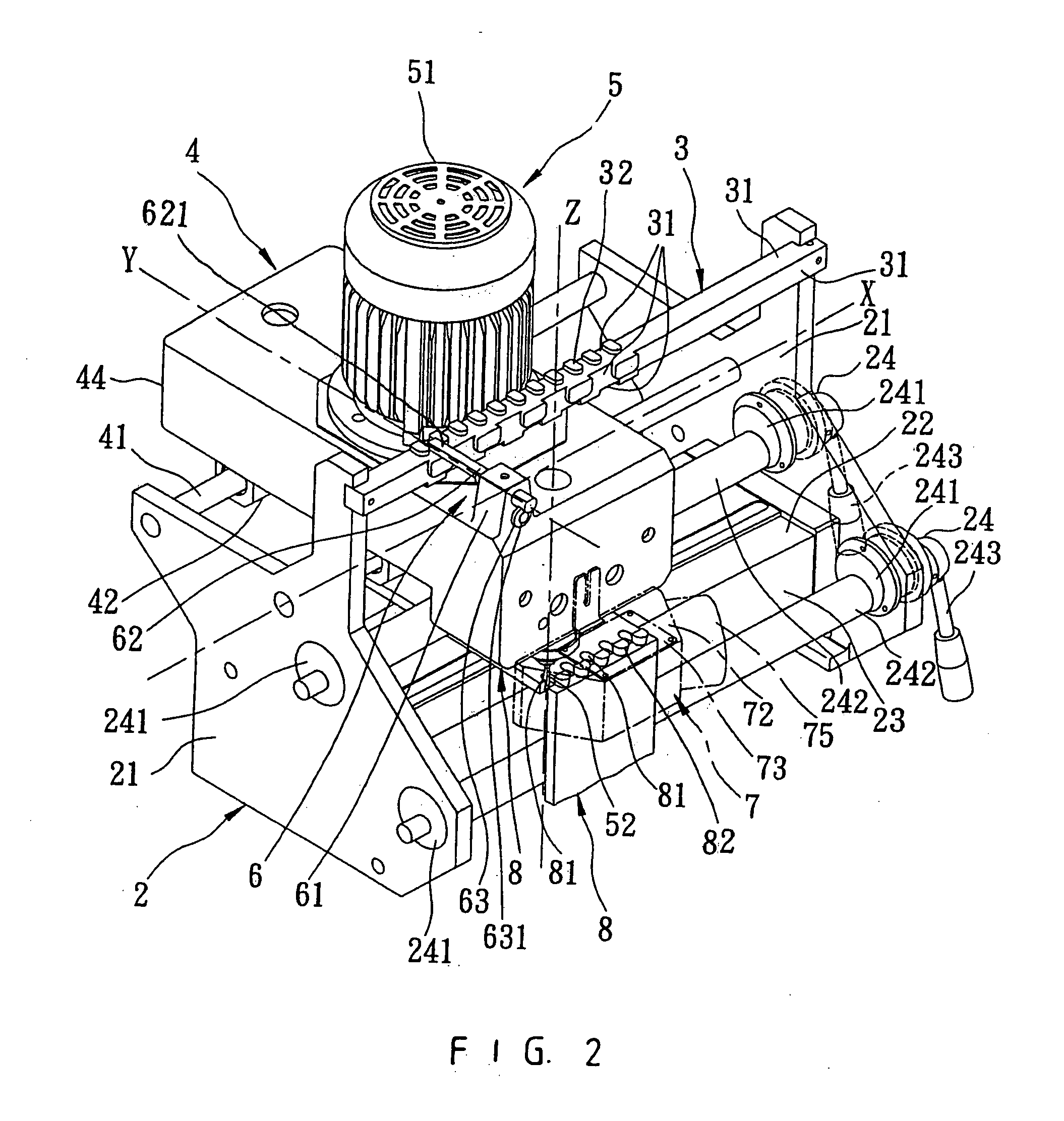 Semi-automatic mortising machine