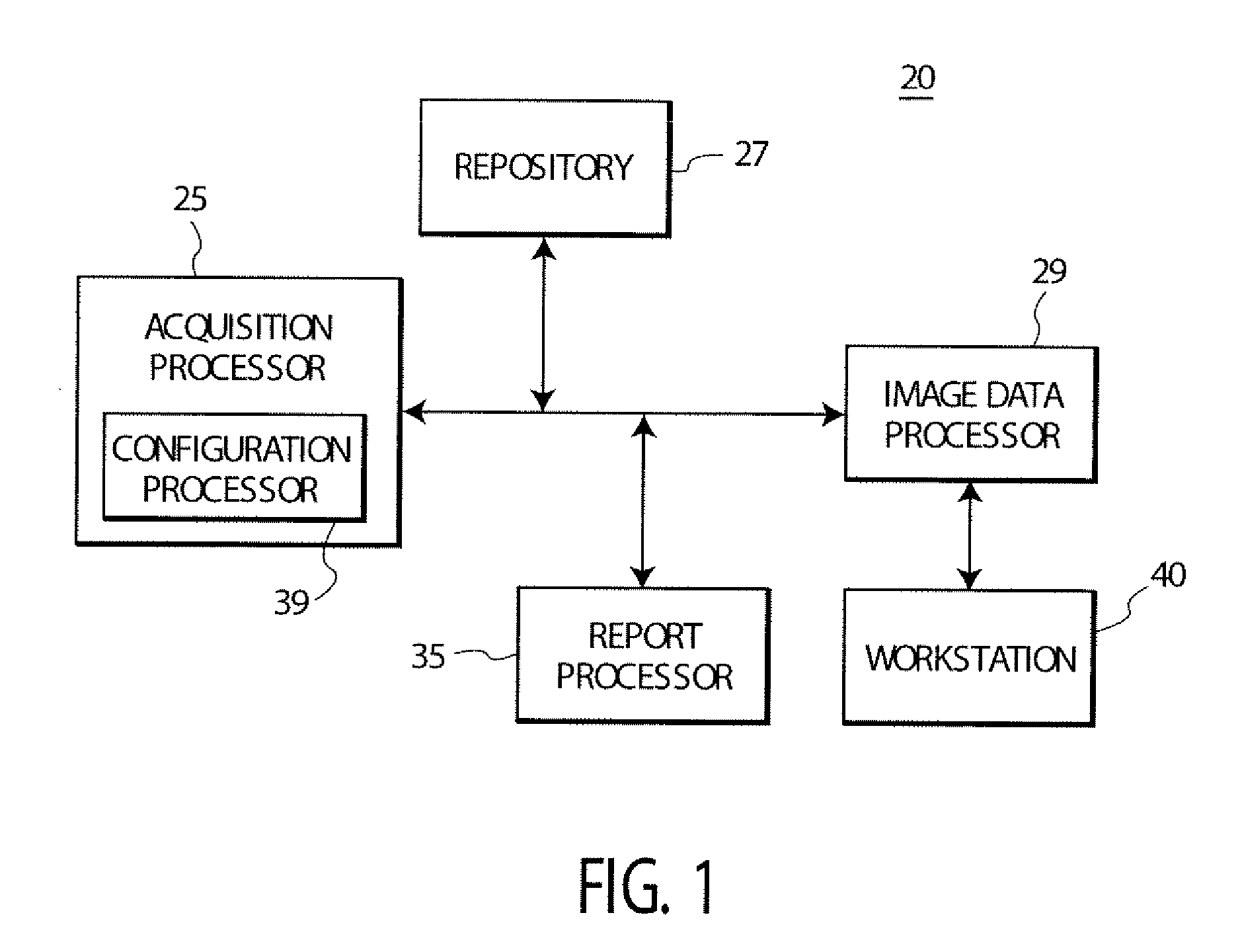 System for processing imaging device data and associated imaging report information