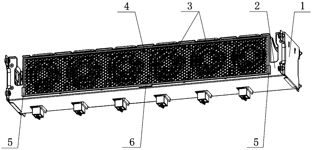 Server case and a high-frequency air inlet flow field rectification and heat dissipating structure thereof