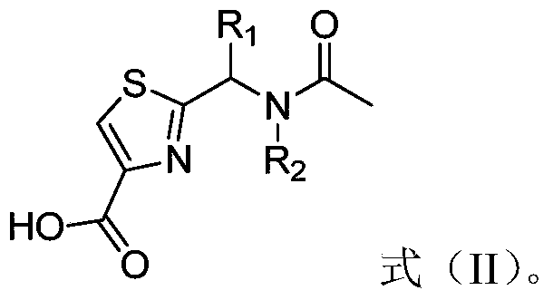 A kind of thiazole bisamide compound and its preparation method and application