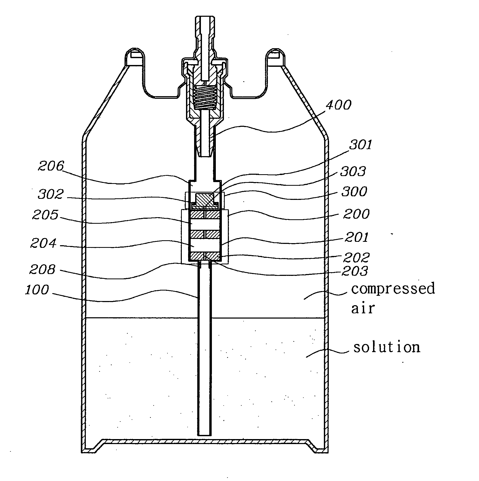 Straw Assembly for Compressed Air