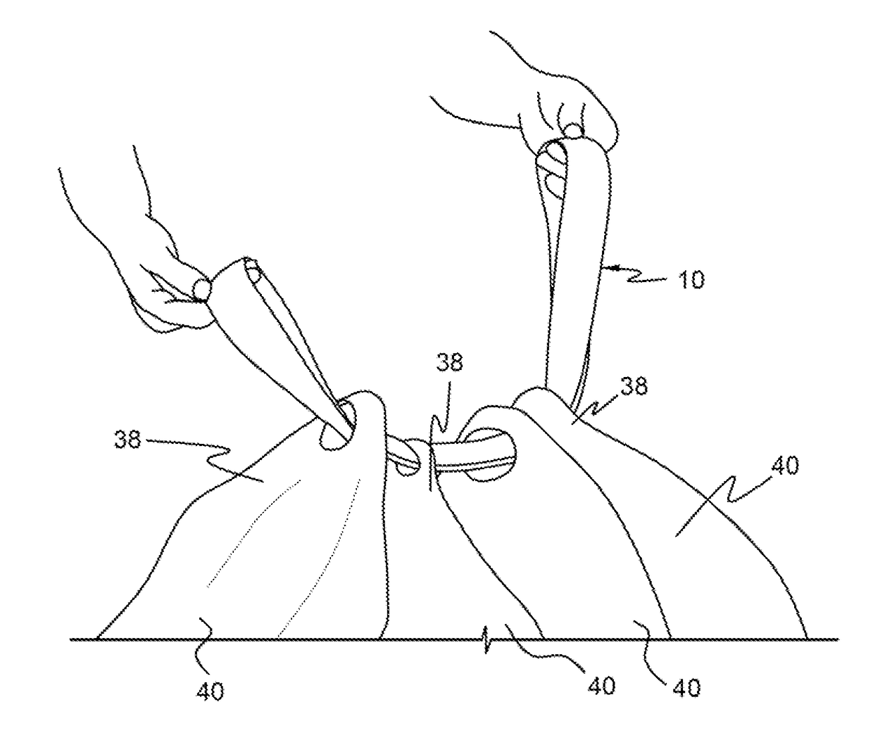 Flexible folding sling