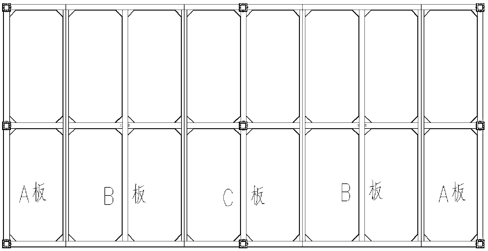 Multi-story/high-rise fabricated steel structural prestressed supporting system capable of realizing rigid connection of joints