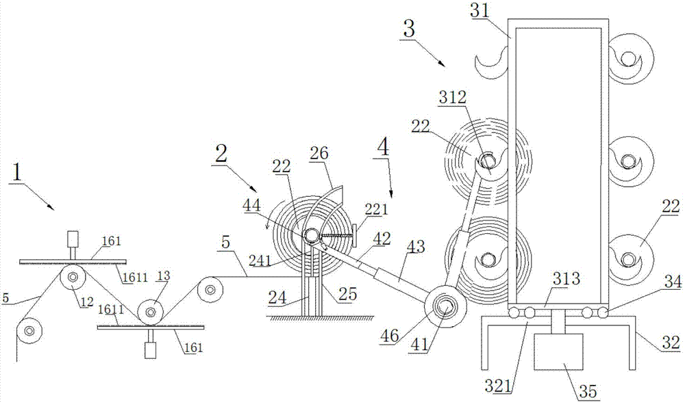 Automatic warp knitting batching system and replacing method for batch and batching drum