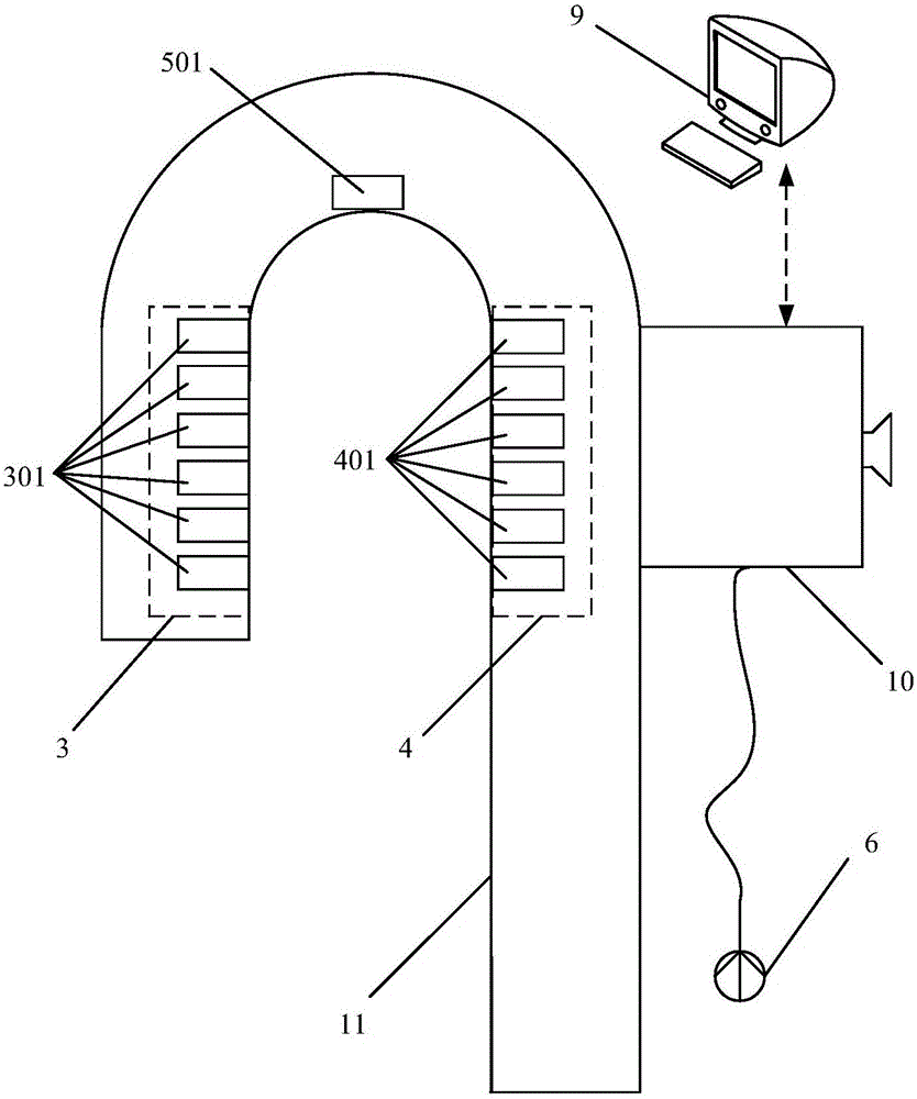 Automatic alarm and positioning device used for construction safety protection and automatic alarm and positioning method thereof