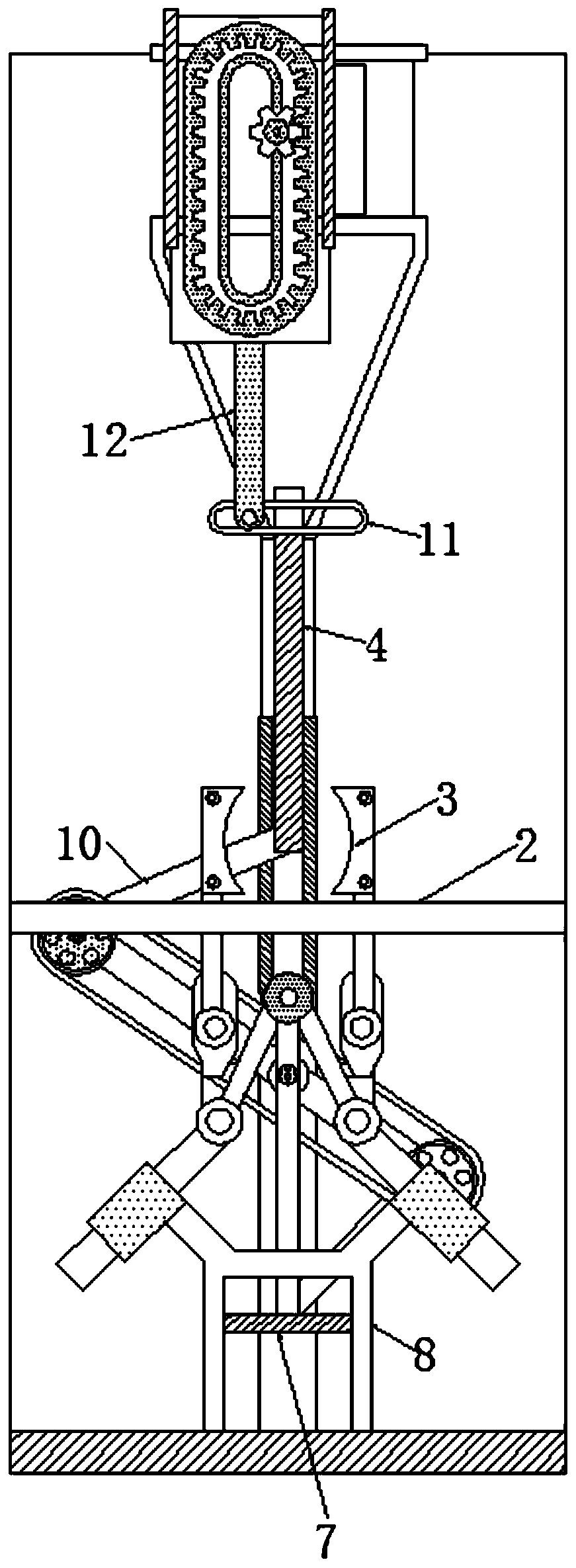 Clamped piston perforating device capable of guaranteeing drilling stability based on reciprocating movement