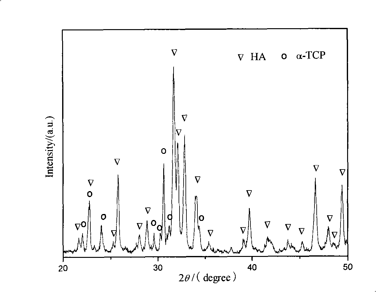 Method for preparing calcium phosphate composite powder