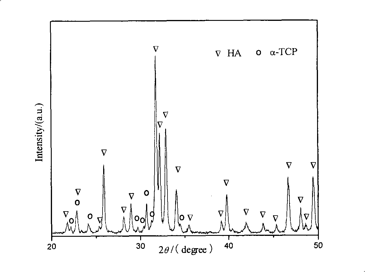 Method for preparing calcium phosphate composite powder