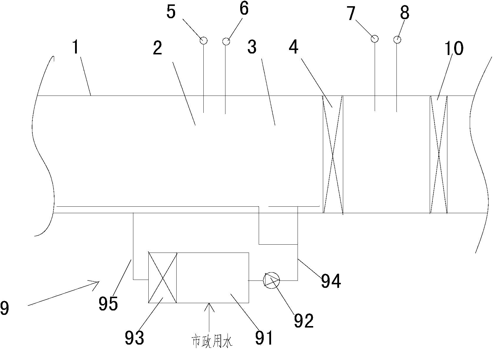 Water spraying mechanism in air purification system and control method thereof