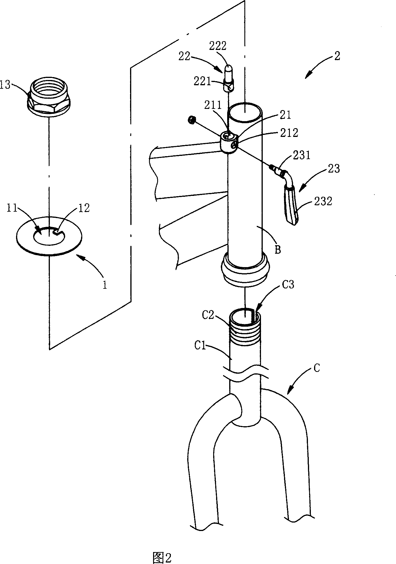 Positioning device for bicycle bibcock