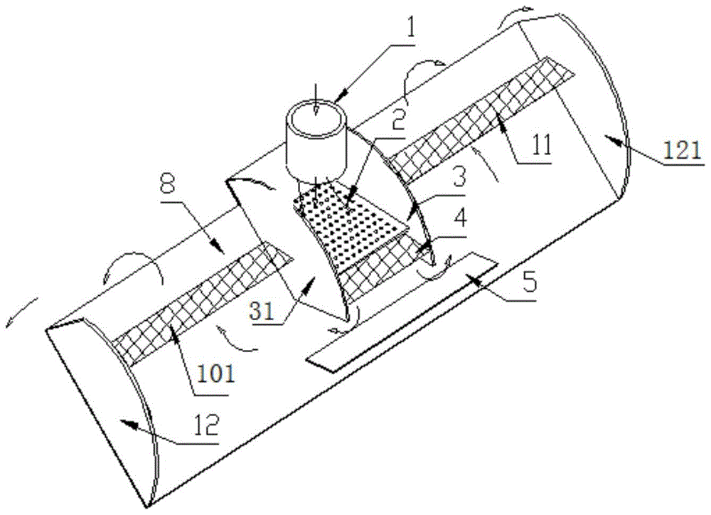 A built-in oil separator type condenser