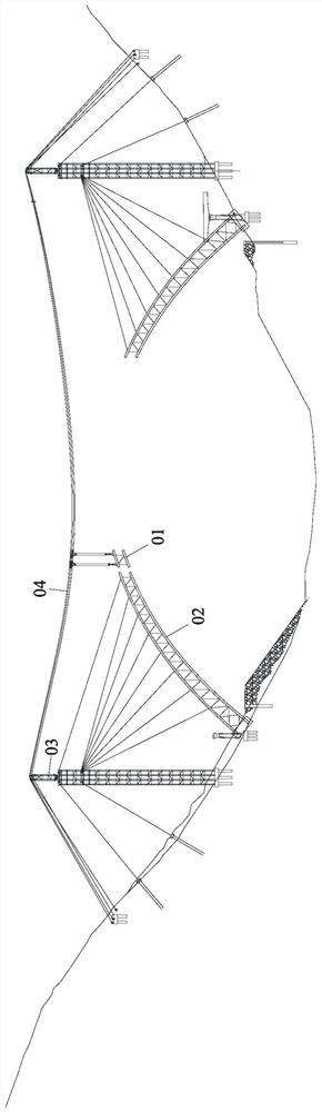 A construction method for aerial connection of steel pipe arch rib segments