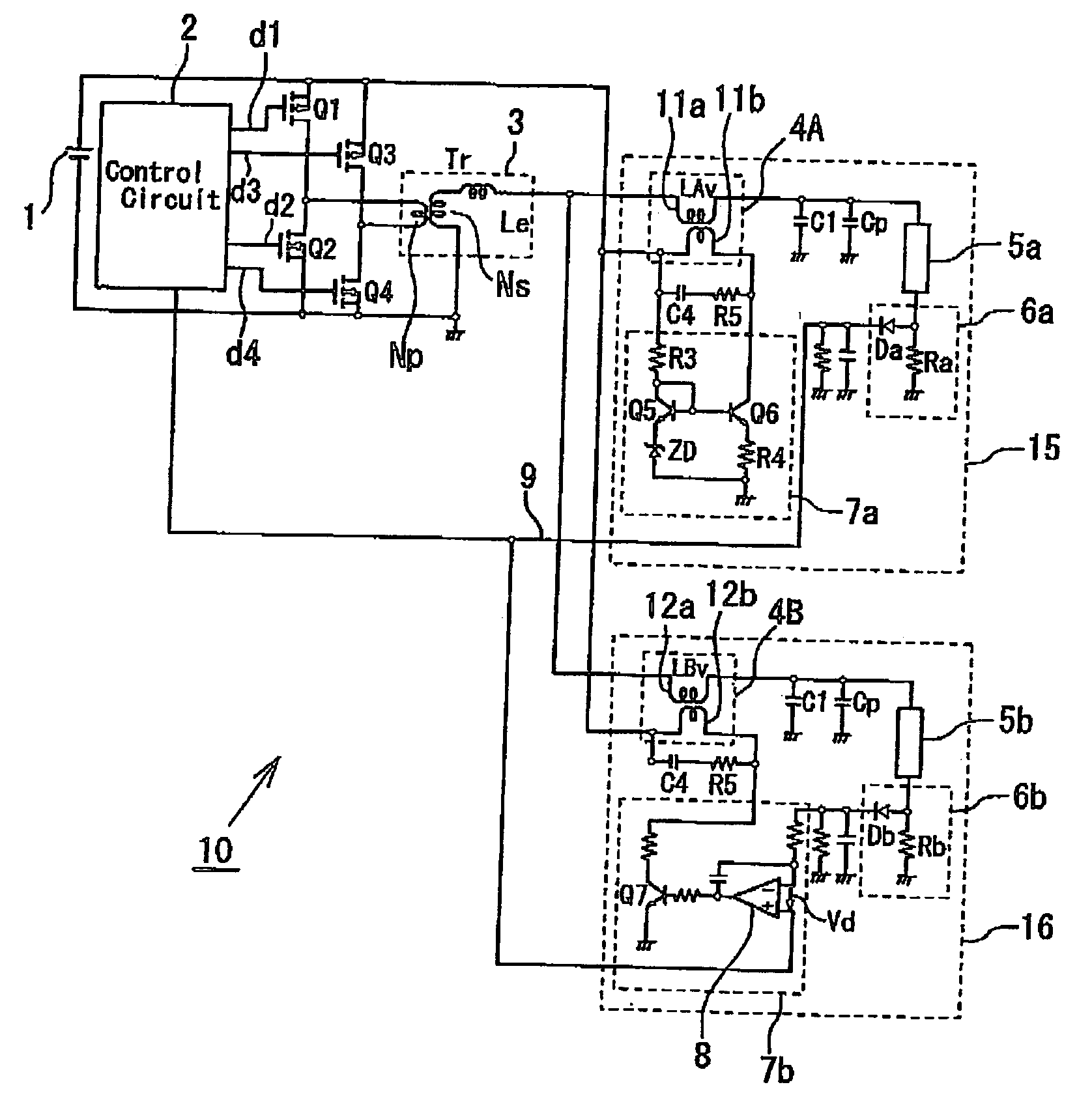 Discharge lamp lighting apparatus for lighting multiple discharge lamps