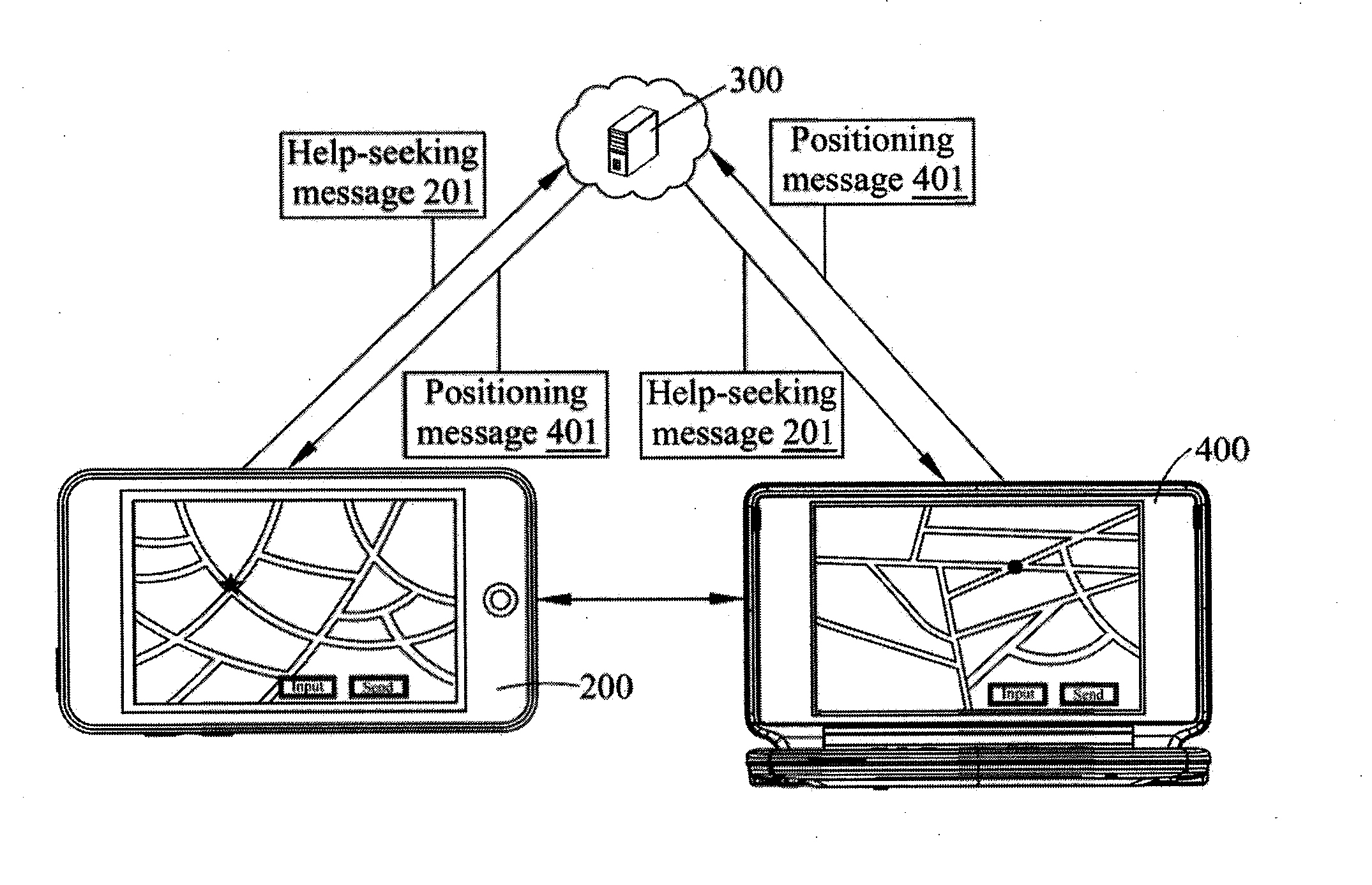 Emergency rescue system and help-seeking device and emergency rescue method