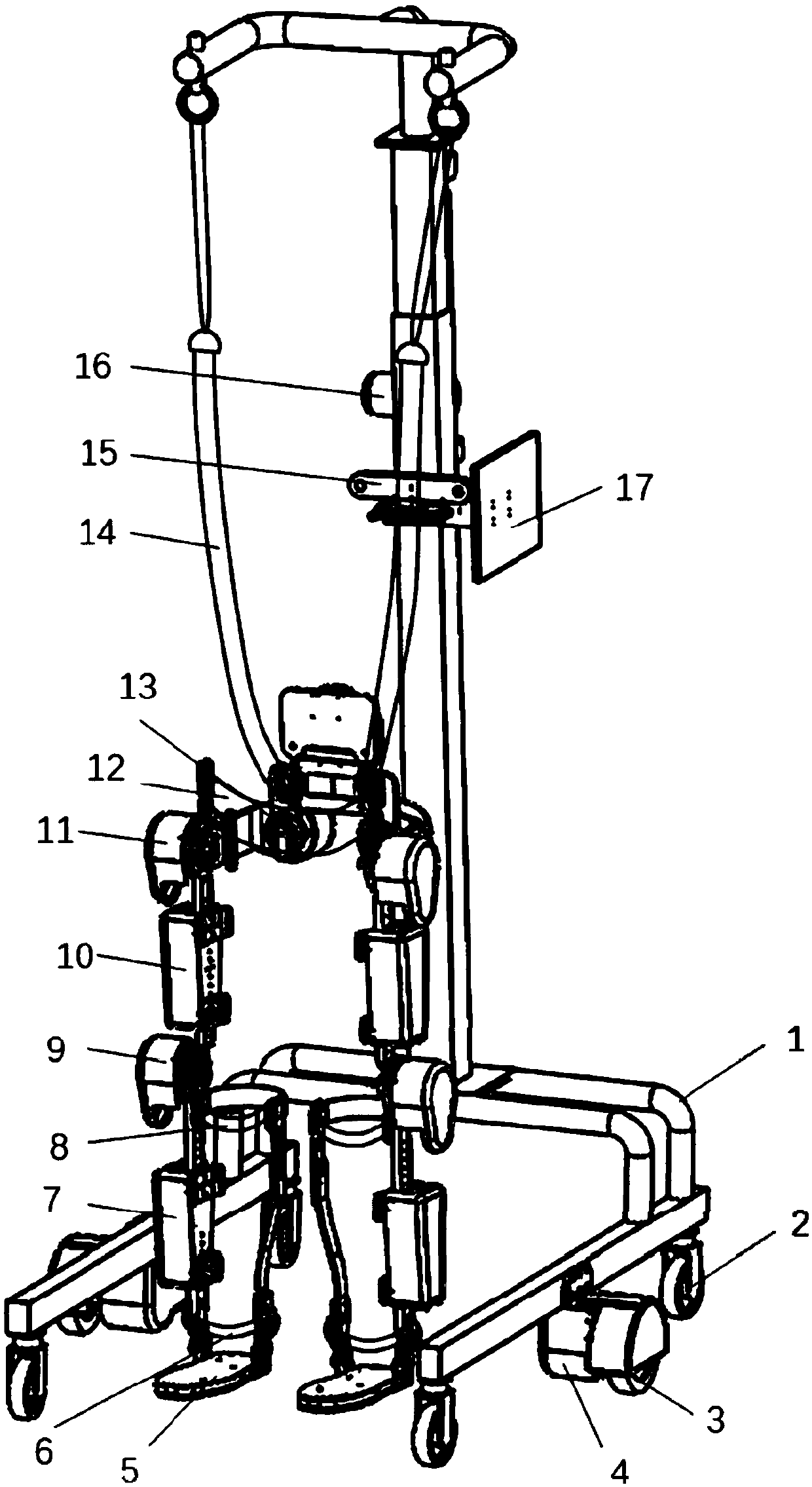 Slave-type lower limb gait training rehabilitation robot system