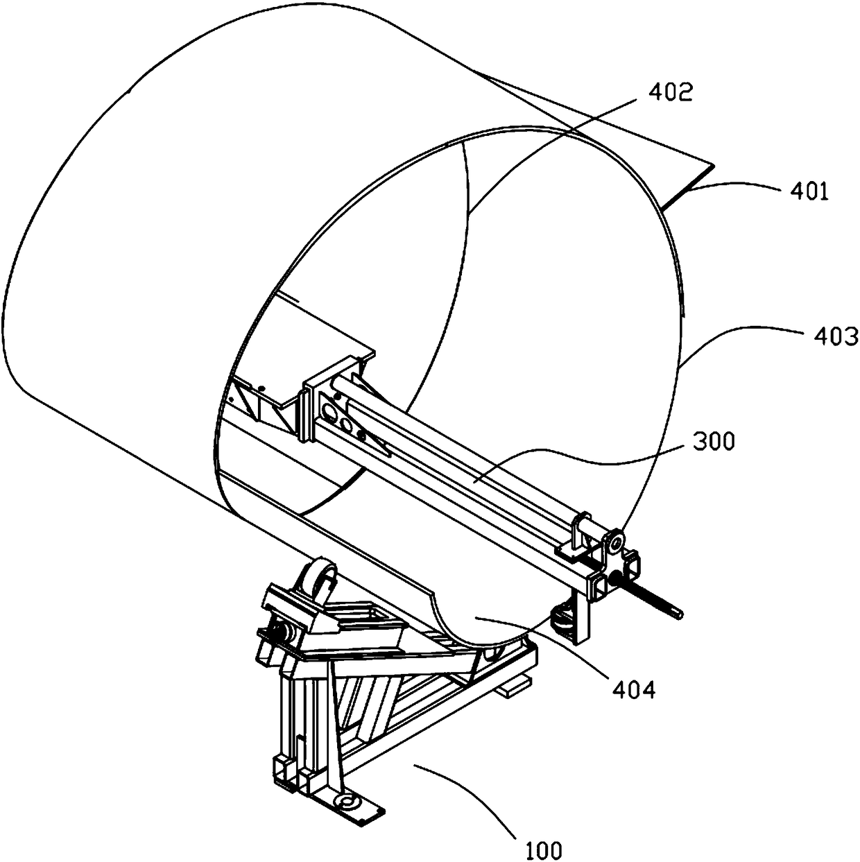 Spiral steel pipe shape adjusting auxiliary system and auxiliary shape adjusting method