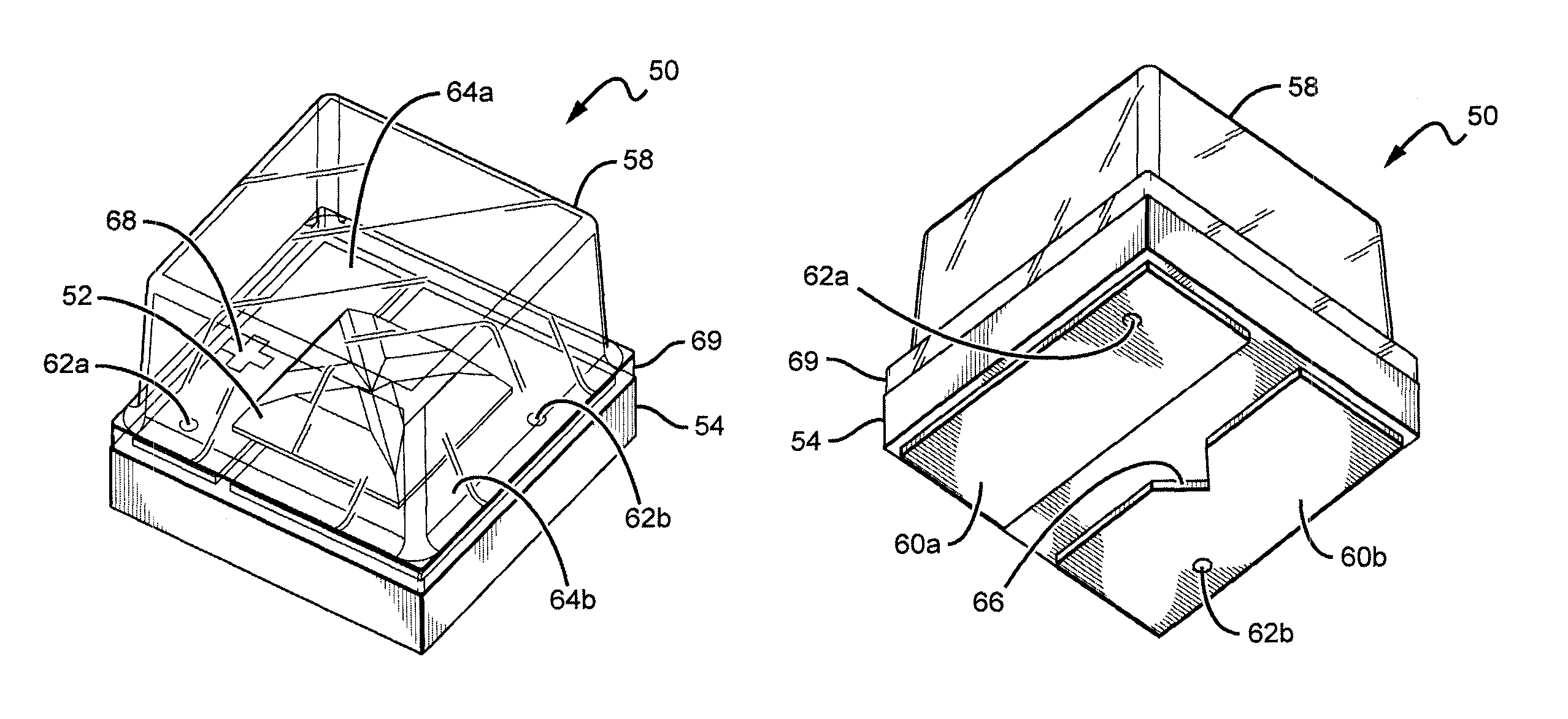 LED package with encapsulant having planar surfaces