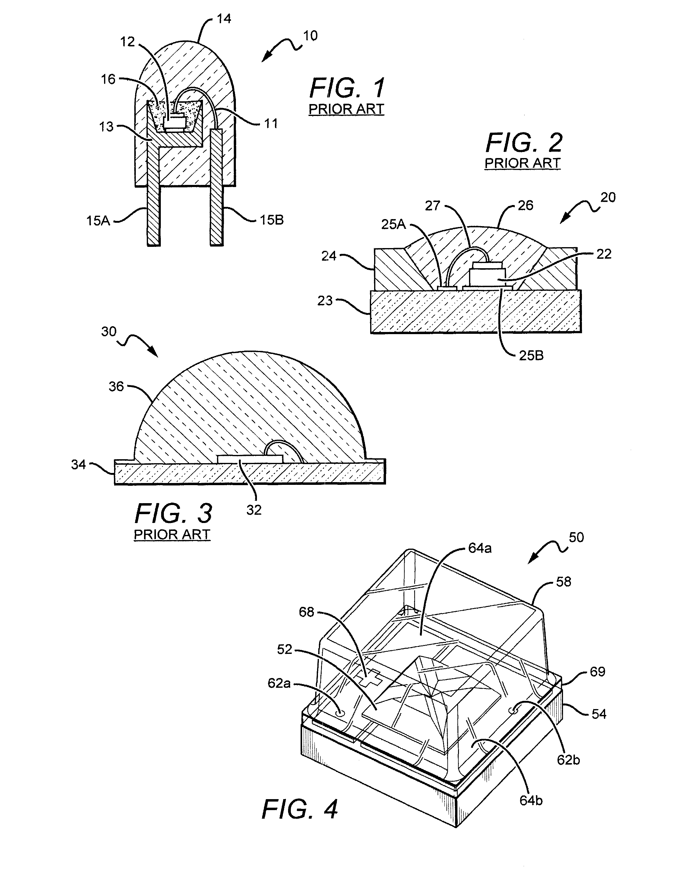 LED package with encapsulant having planar surfaces