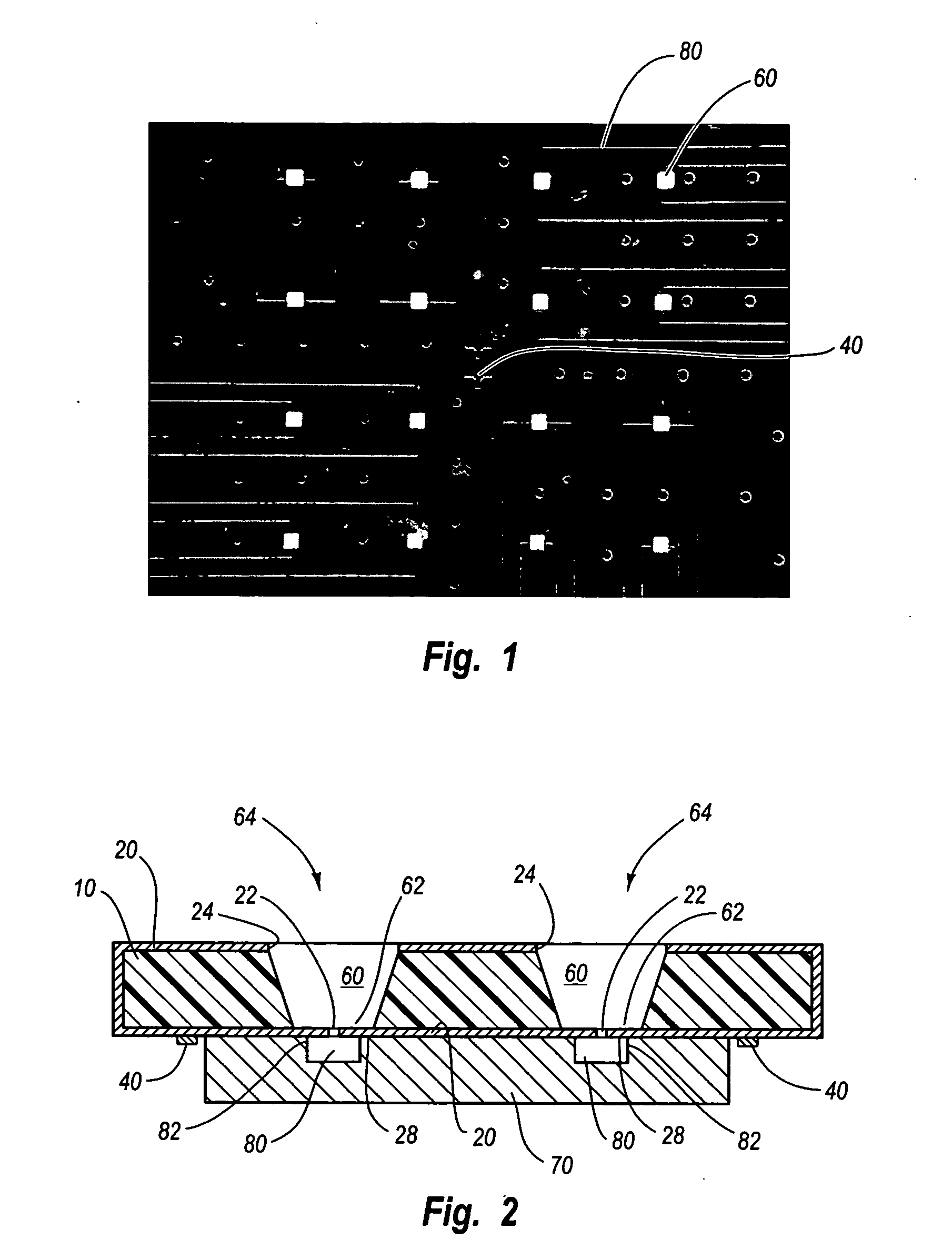 Microwell arrays with nanoholes