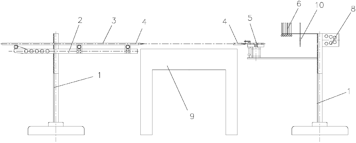 Weft insertion device and method for multilayer braided prefabricated body