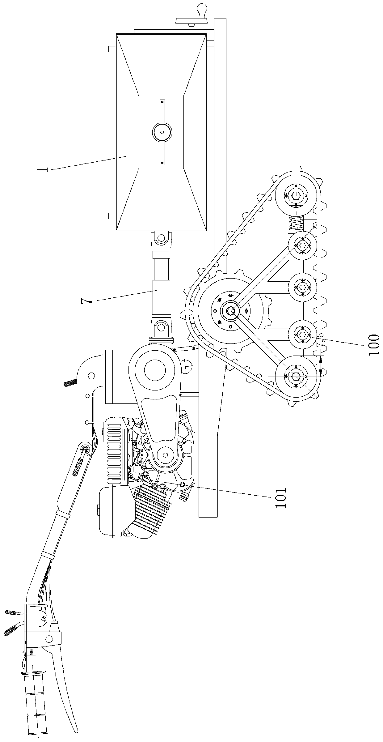 Deep ploughing and fertilizing device and deep ploughing and fertilizing method for gardens