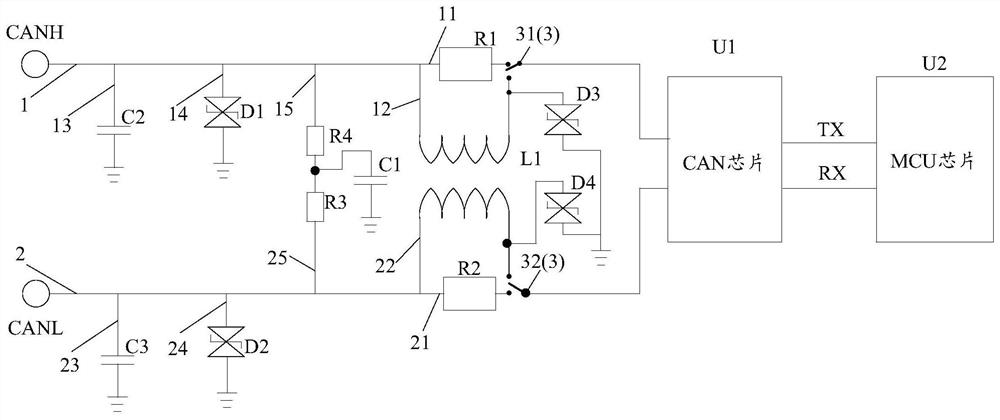 Fast charging protection circuit and vehicle