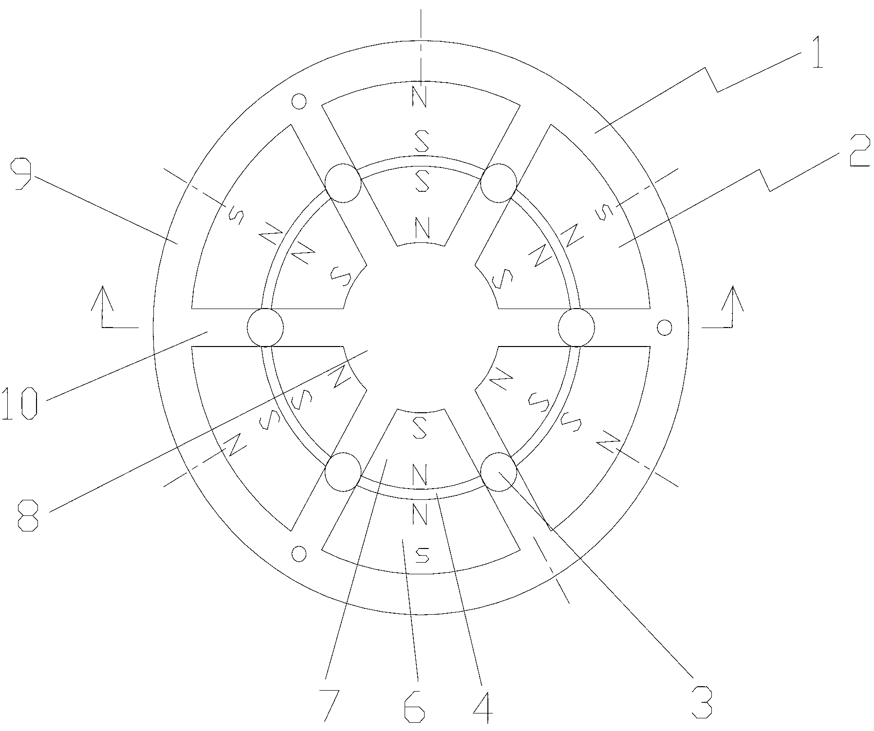 Annular porous nano magnetic bead separator and mounting method thereof