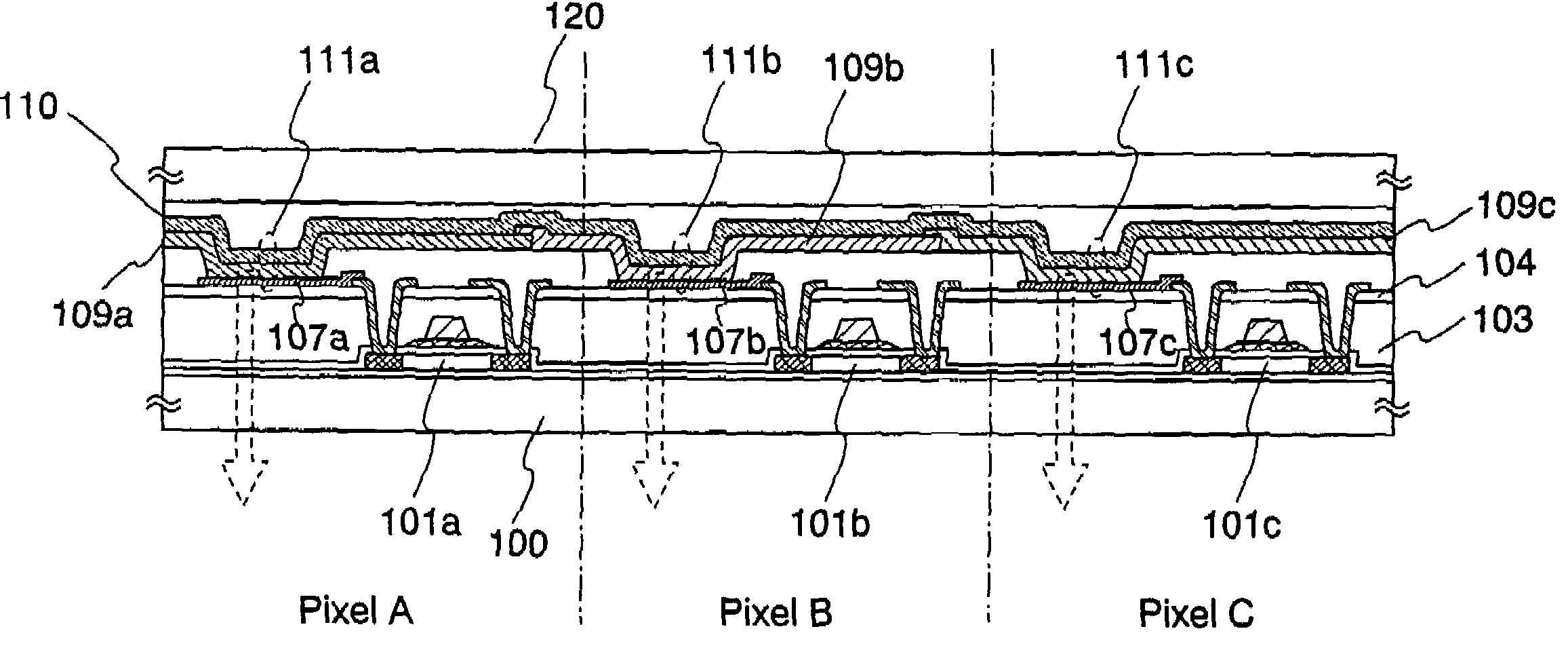 Light emitting element including a barrier layer and a manufacturing method thereof