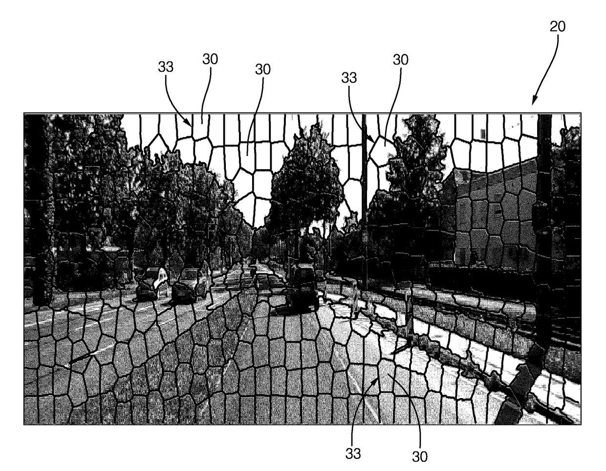 Method for the semantic segmentation of an image