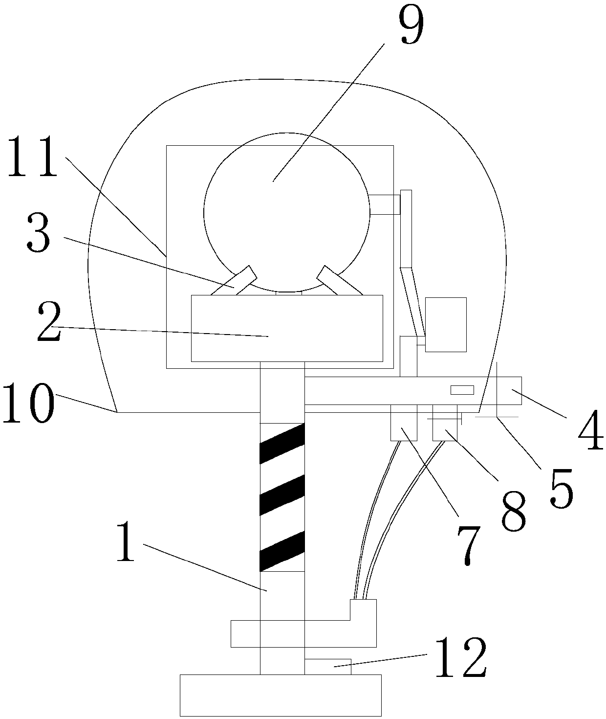 Automatic-evacuation anti-freezing vertical eye washing device