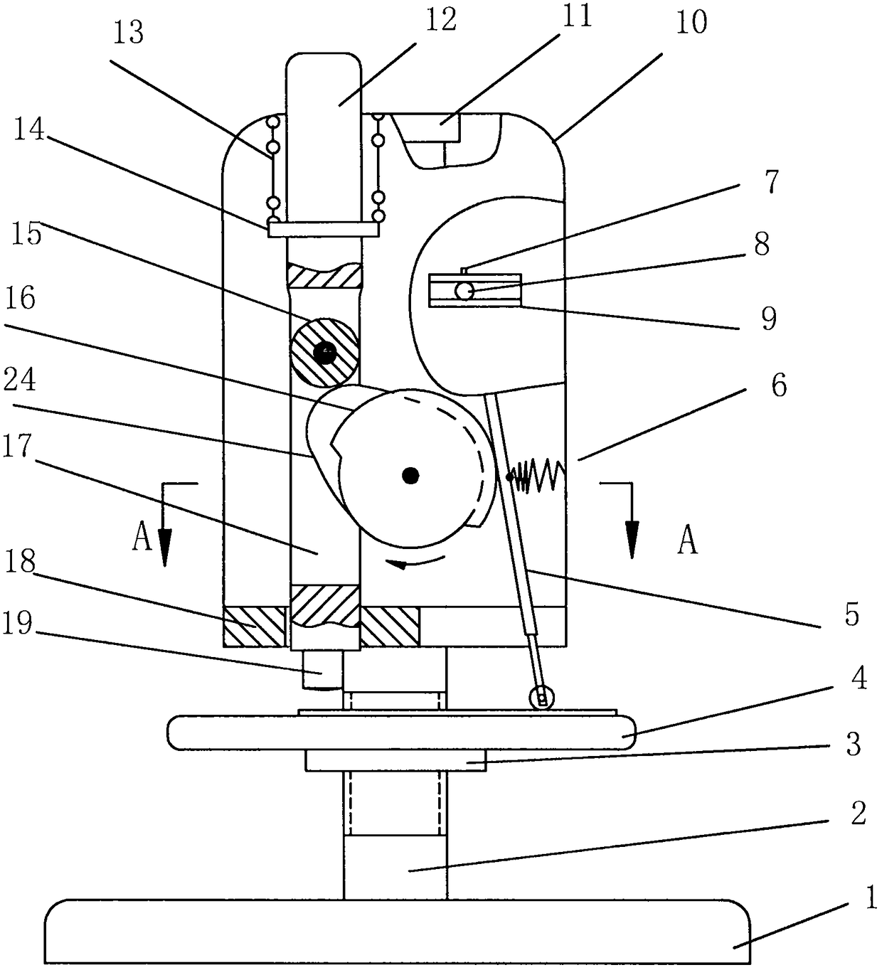 Double-cam driven hole puncher