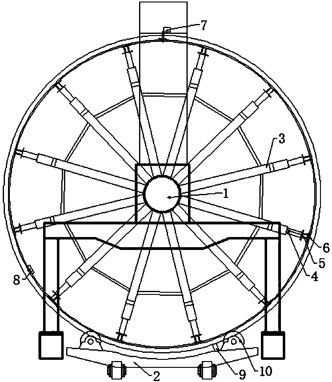 Installation method of ultra-large diameter pressure steel pipe on inclined shaft lower curved section