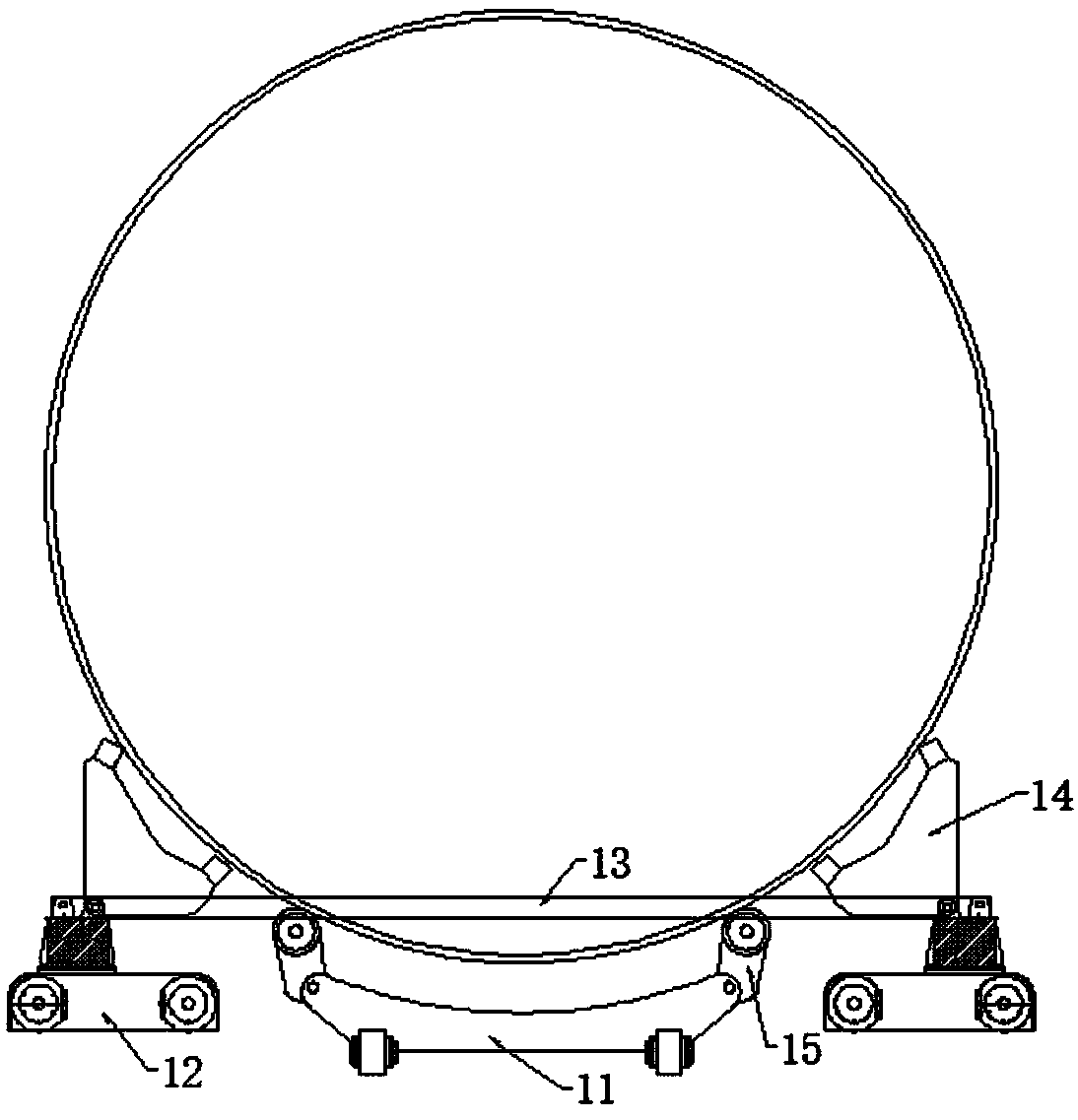 Installation method of ultra-large diameter pressure steel pipe on inclined shaft lower curved section