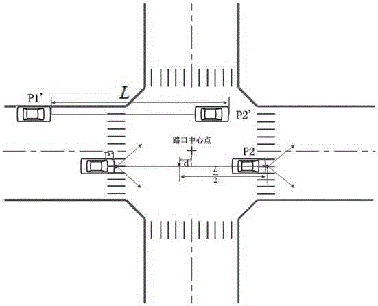 Mobile robot track plotting correcting system based on straight-running intersection and mobile robot track plotting correcting method