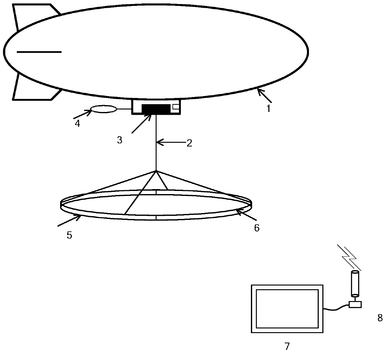 Aerial magnetic resonance underground water detecting device and method