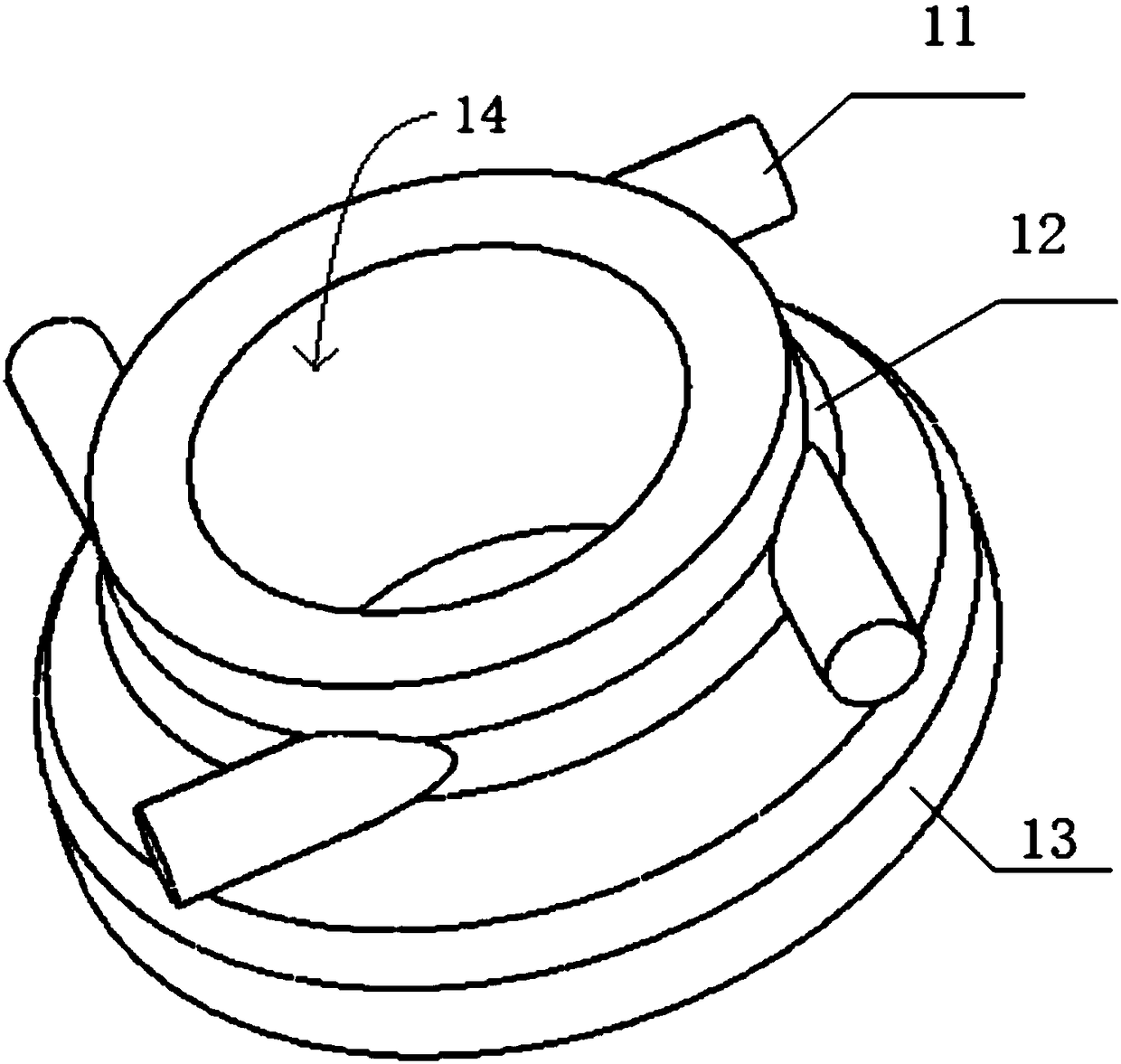 Follow-up recycling device for wood chips