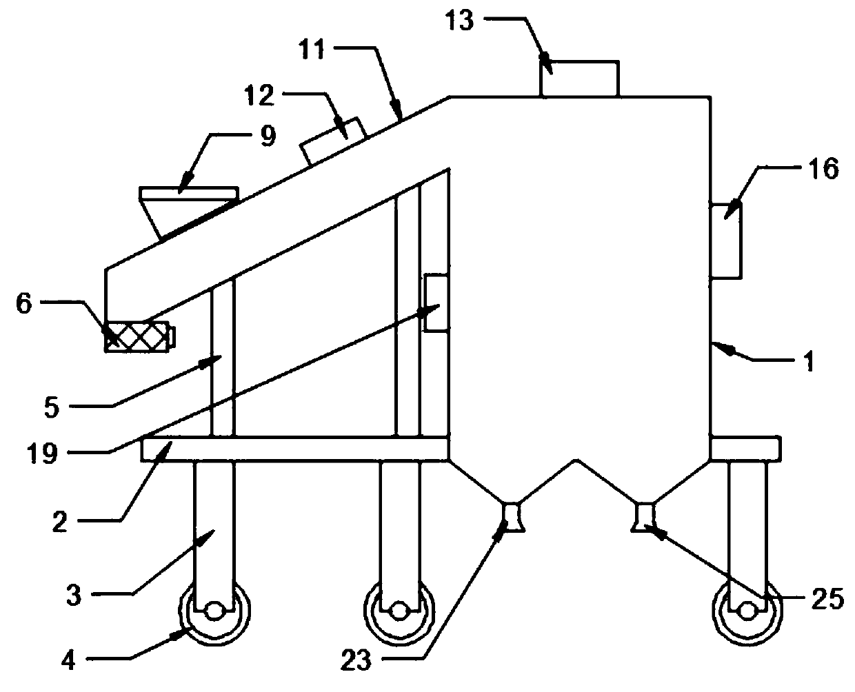 Chicken feed preparation device and chicken feed preparation method