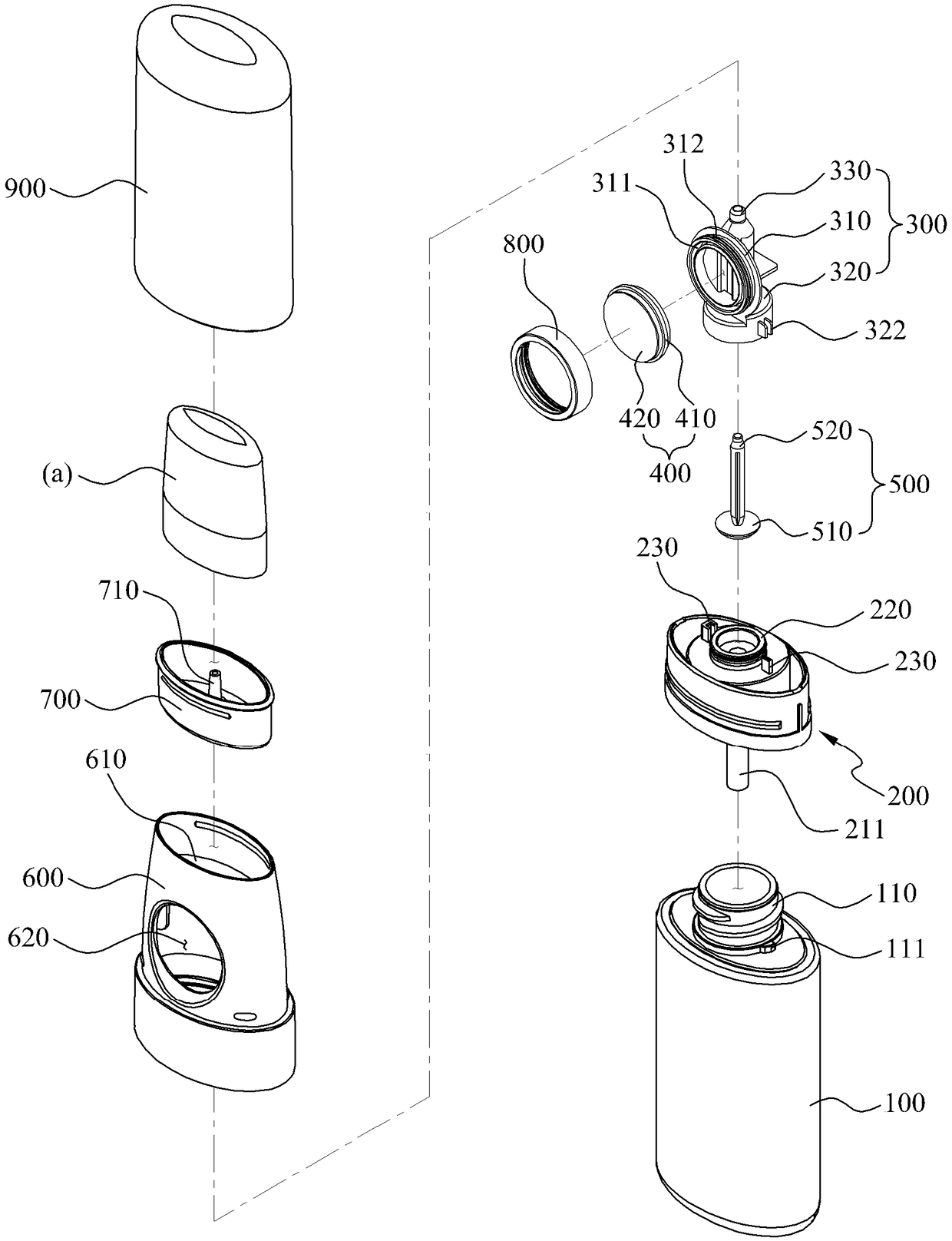 Pump-type cosmetic container having side button