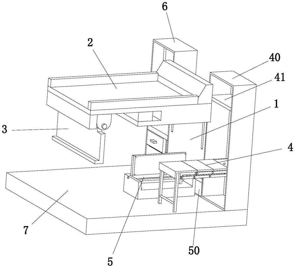 Liftable household bed with office function