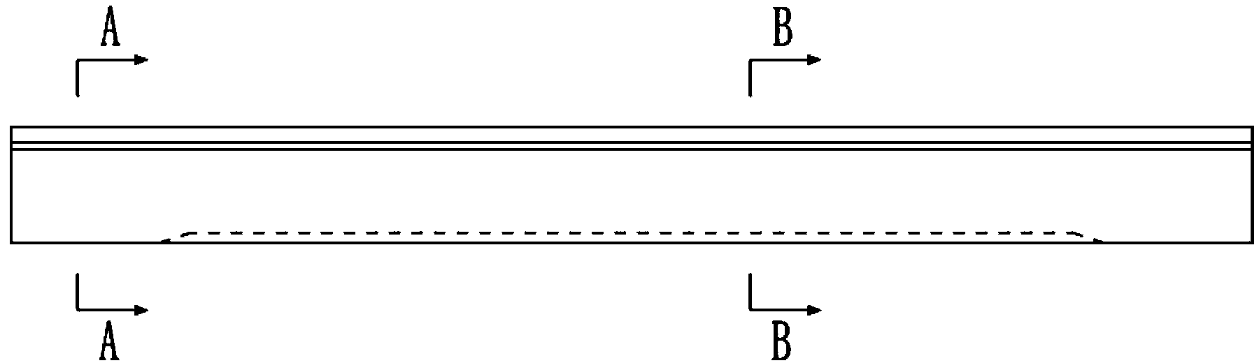 Double rail supporting table type rail transit U-shaped beam