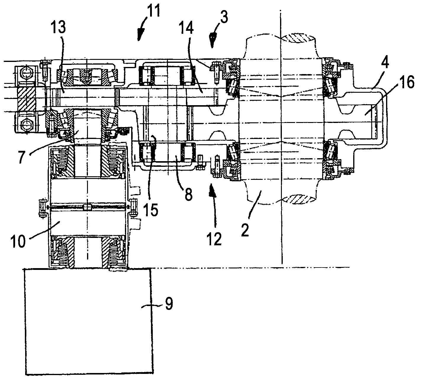 Gearbox for a rail vehicle drive train