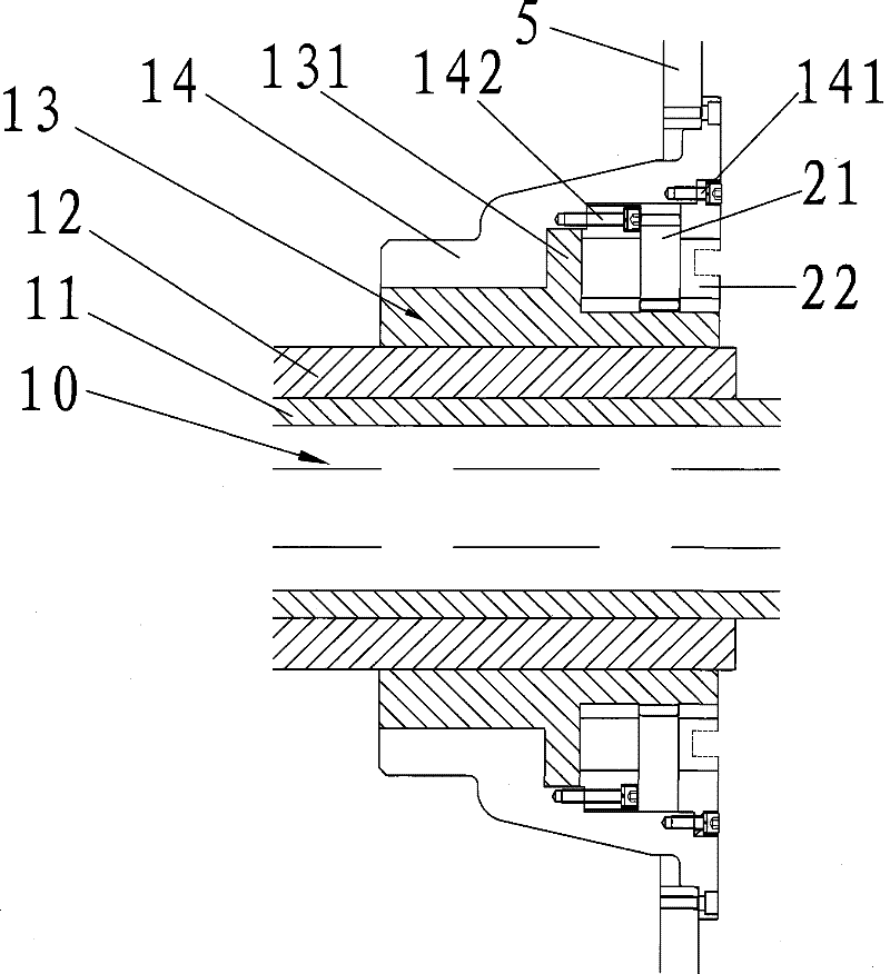 Winding device for rewinding machine