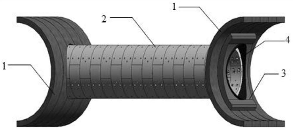 Mechanical method connecting channel construction method using pipe jacking technology