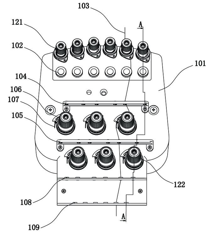 Yarn-passing alarm panel for embroidery machine