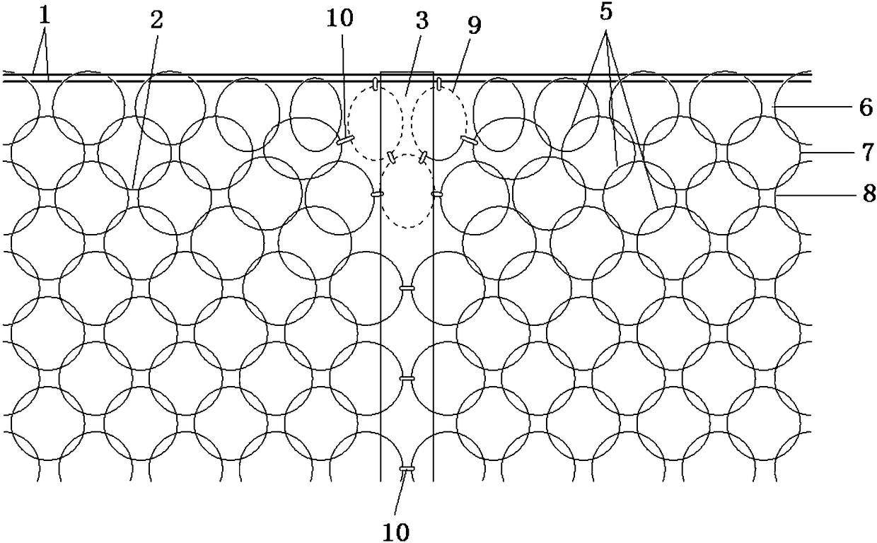 Flexible barrier with additional connection structure